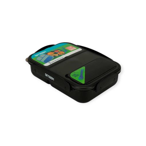 Picture of SMASH 3 COMPARTMENT BENTO LUNCH BOX 1.6L BLACK